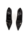 Christian Dior D-Moi high heels with sleek design, pointed toes, and elegant black leather finish.