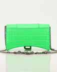 Balenciaga Neon Green Hourglass Crossbody Bag