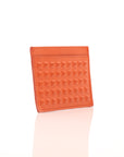 Balenciaga Textured Orange Card Case Wallet