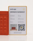 Balenciaga Textured Orange Card Case Wallet