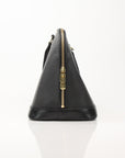 Louis Vuitton Epi Alma PM handbag in elegant black leather with structured shape and double top handles.
