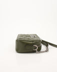 Gucci GG Marmont Green Matelassé Leather Camera Bag