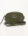 Gucci GG Marmont Green Matelassé Leather Camera Bag