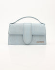 Jacquemus Le Grand Bambino Light Blue Embossed Leather Bag