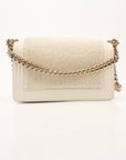 Chanel Medium Le Boy Shearling & Leather Shoulder Bag in Ivory