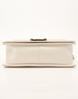 Chanel Medium Le Boy Shearling & Leather Shoulder Bag in Ivory