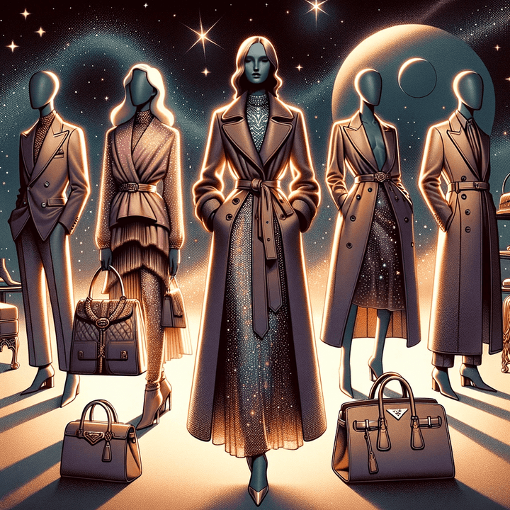 Prada Soars to the Stars with its 2023 "Privatesphere" Holiday Campaign - Gold & Beyond