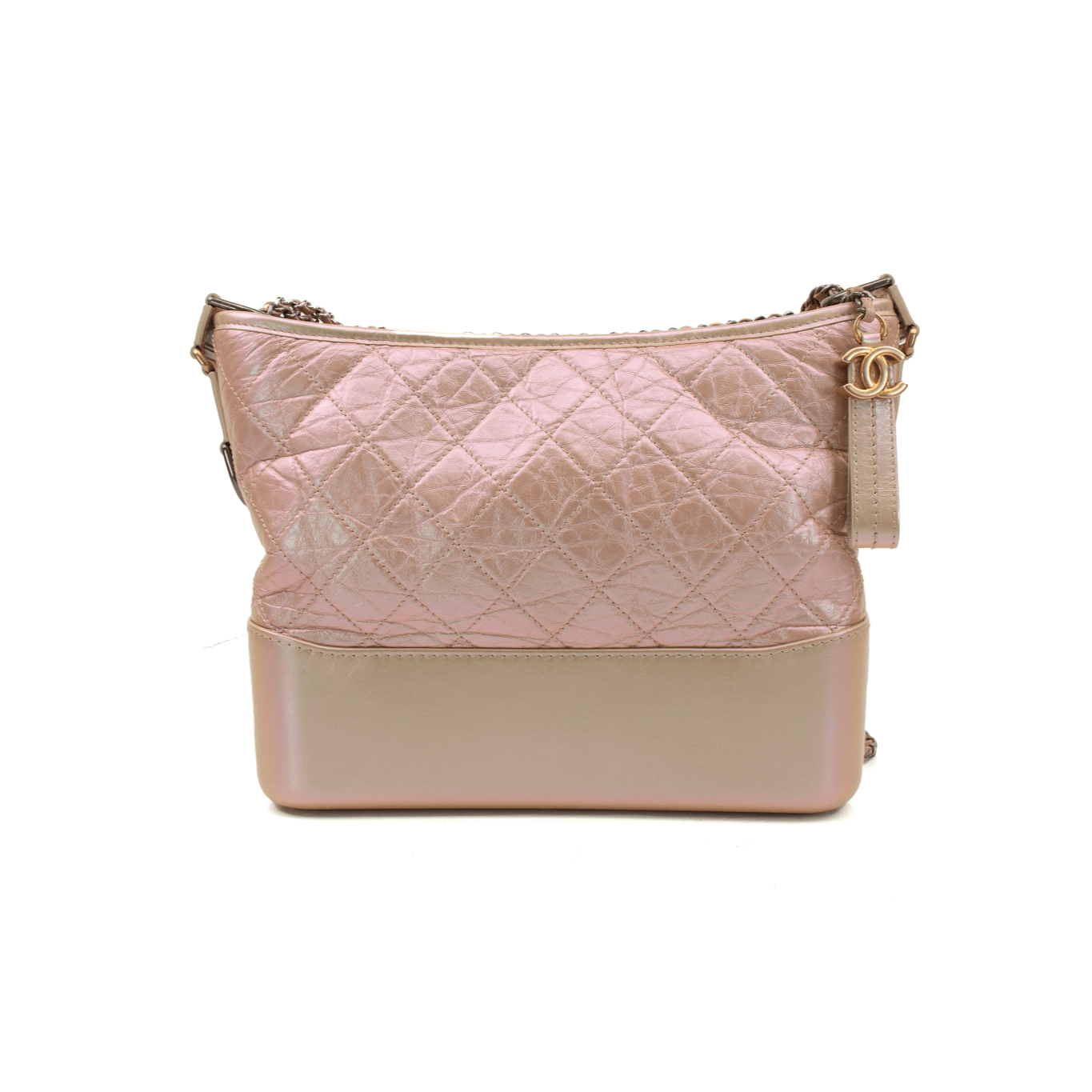 Chanel Gabrielle handbag in soft leather with gold accents, showcasing a spacious design and elegant silhouette.