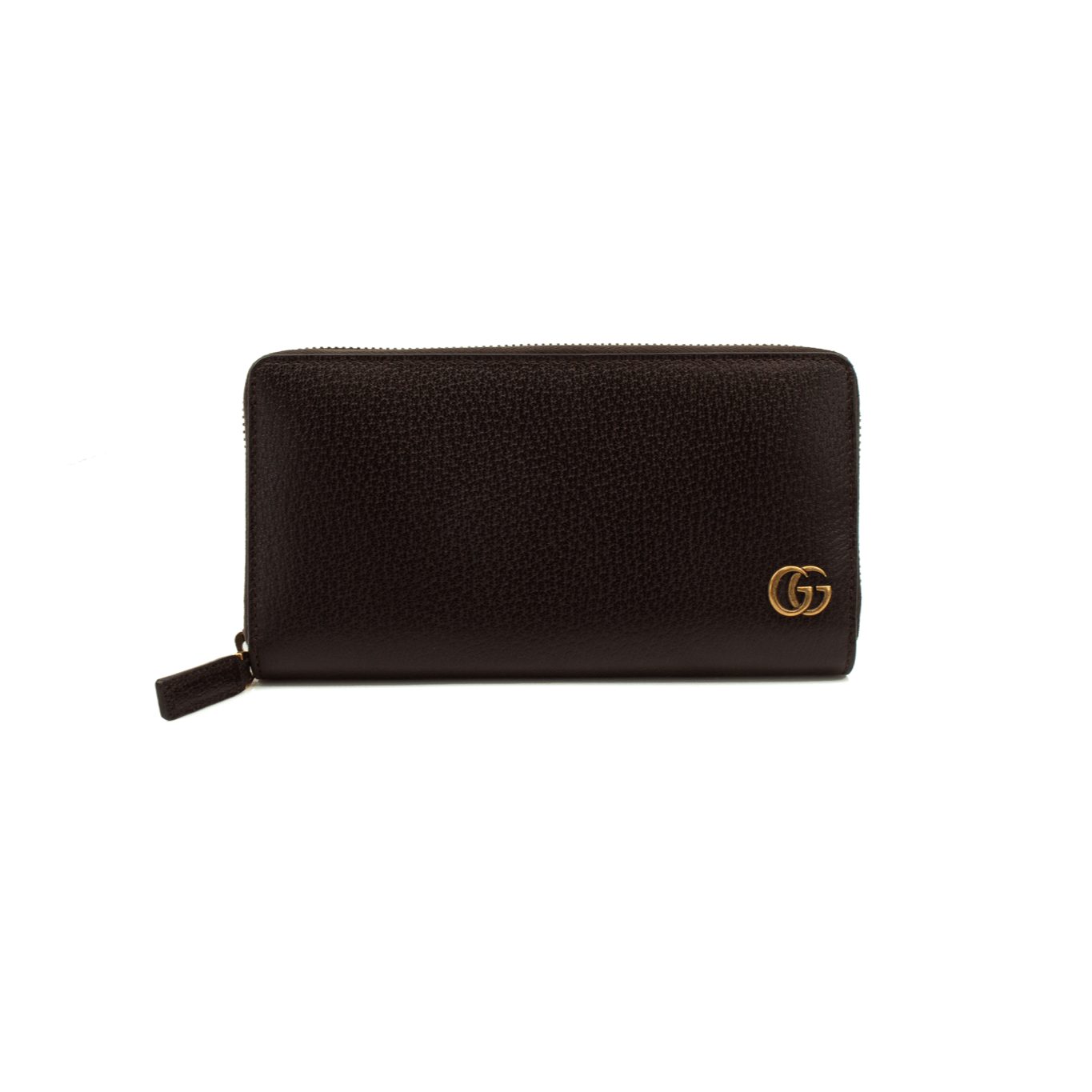Gucci GG Marmont wallet in black leather with iconic logo and quilted design, showcasing a stylish and elegant accessory.