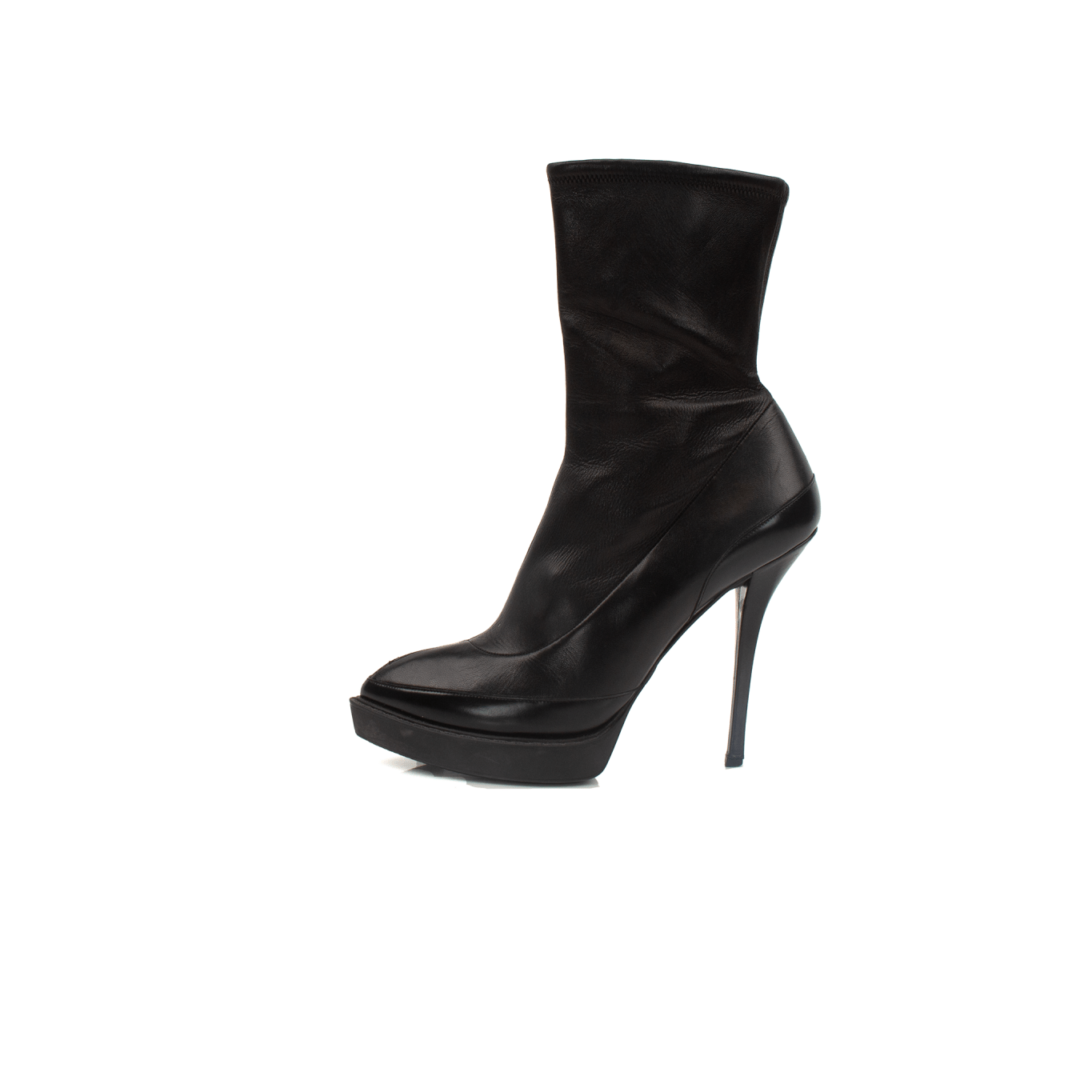 Gold & Beyond Gucci ankle boots, stylish shoes with sleek design and high-quality craftsmanship, shown in a side view.