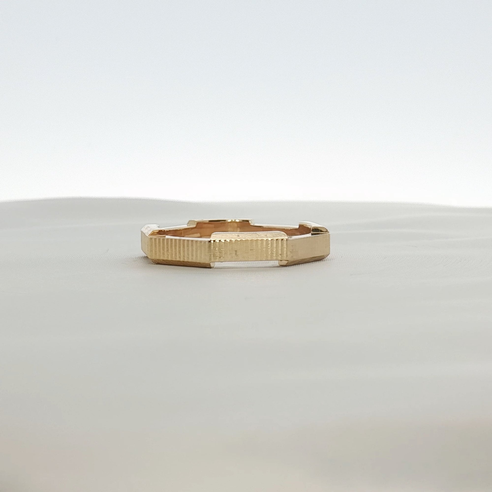 Gucci Link to Love striped jewelry ring with gold and red accents, stylish and elegant accessory for fashion enthusiasts.