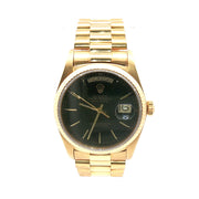 Rolex Day-Date 36 Yellow Gold Black Dial