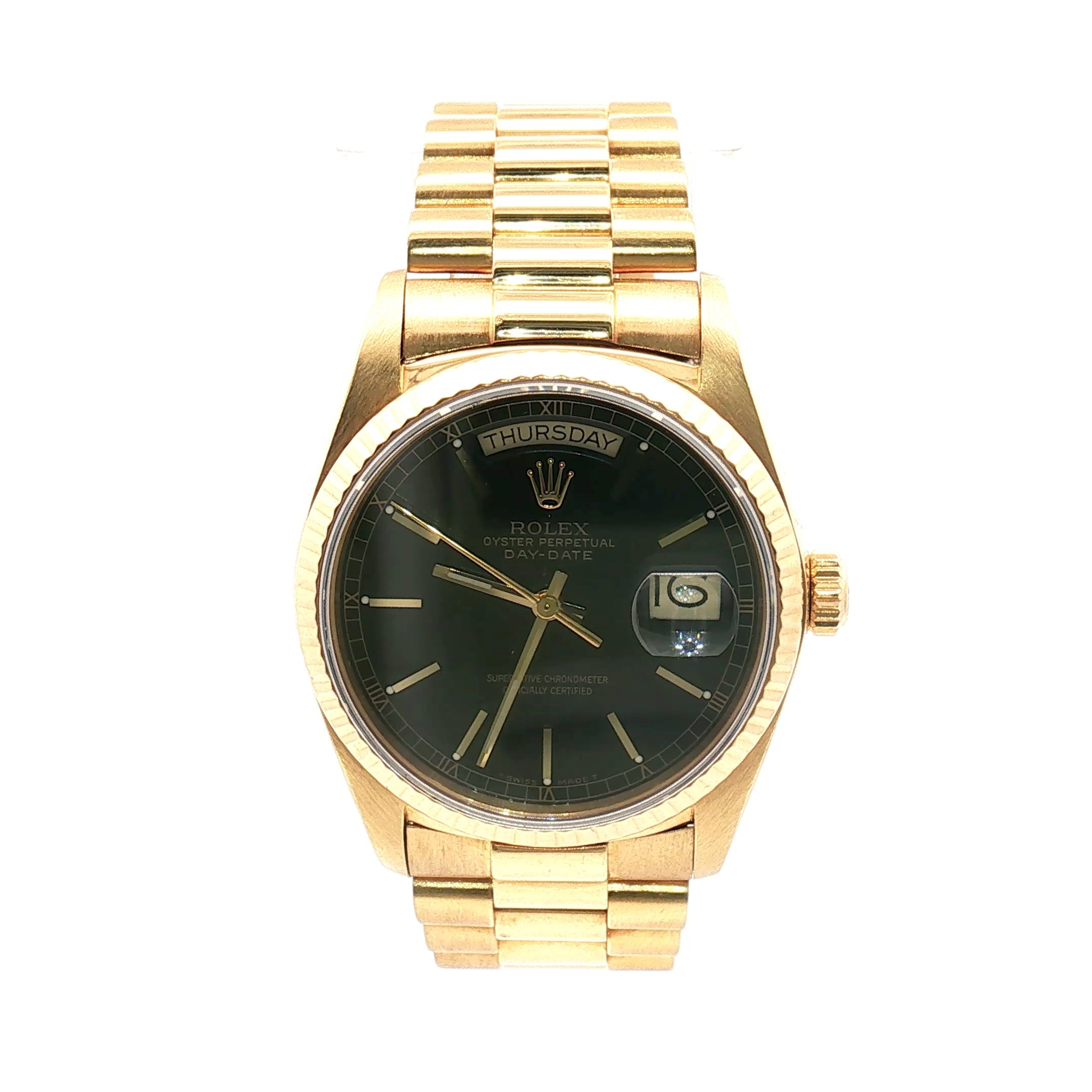 Rolex Day-Date 36 Yellow Gold Black Dial