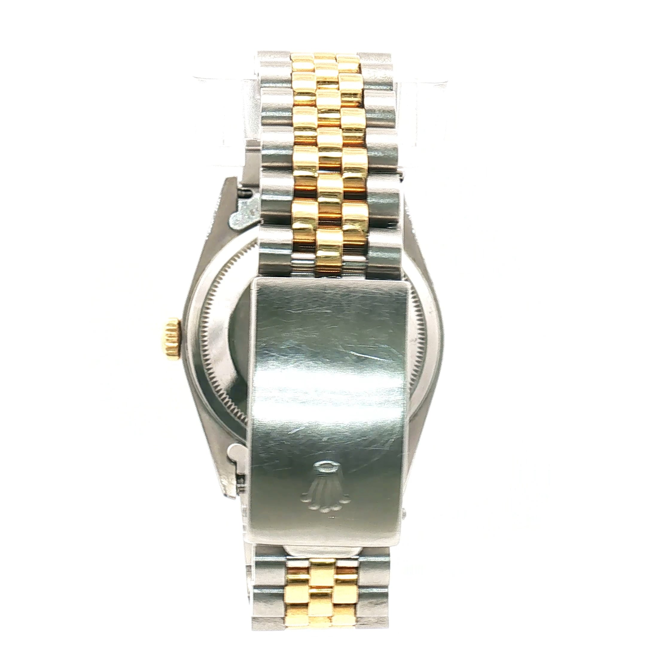 Rolex Datejust Two-Tone Black MOP Diamond Dial 36mm