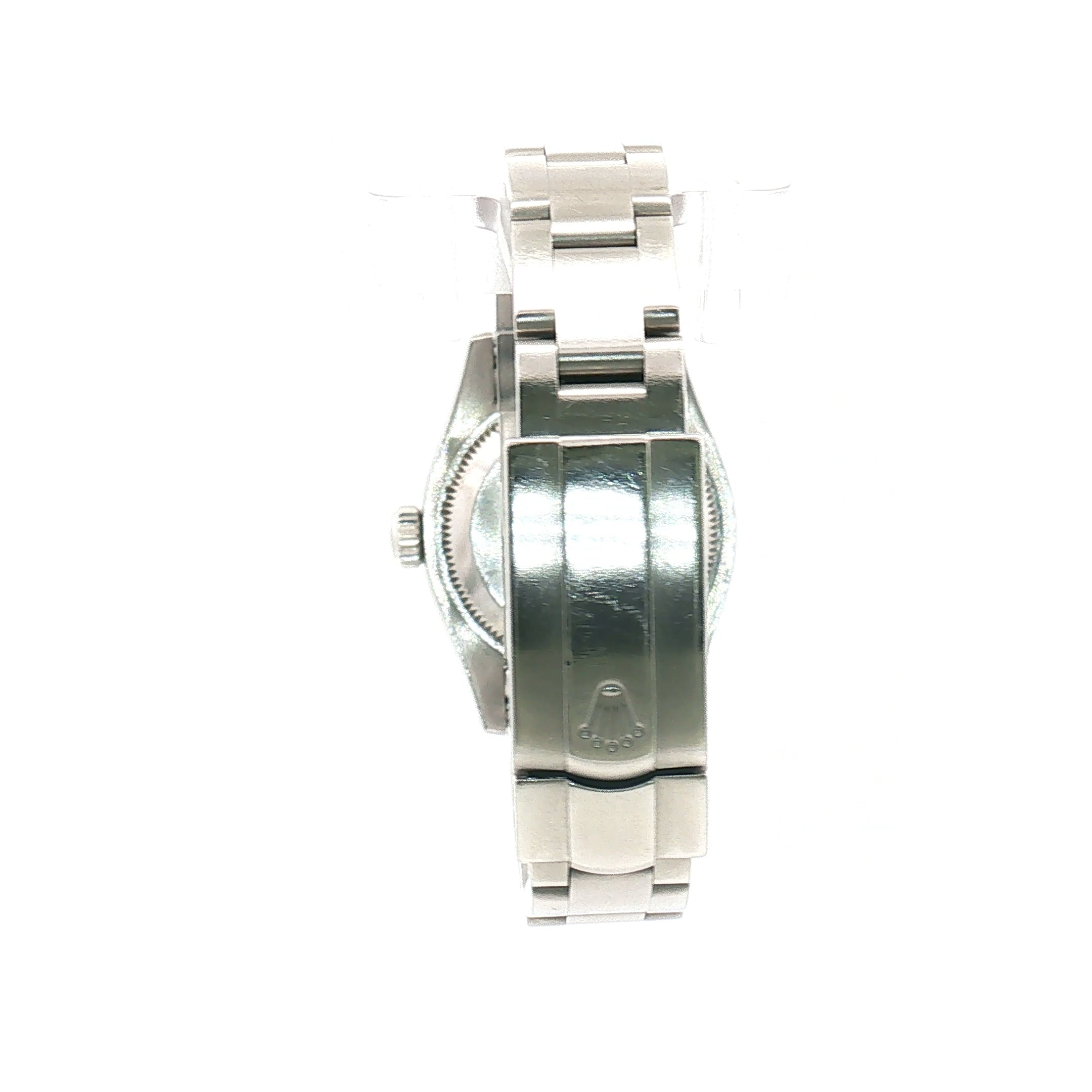 Rolex Oyster Perpetual Silver Pink Dial Diamond Bezel 26mm