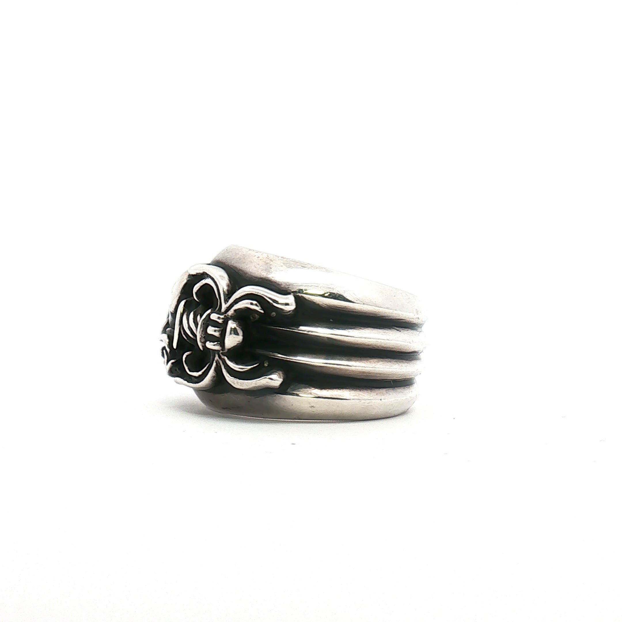 Chrome Hearts hearts dagger ring in silver jewelry style, featuring a detailed dagger and heart design.