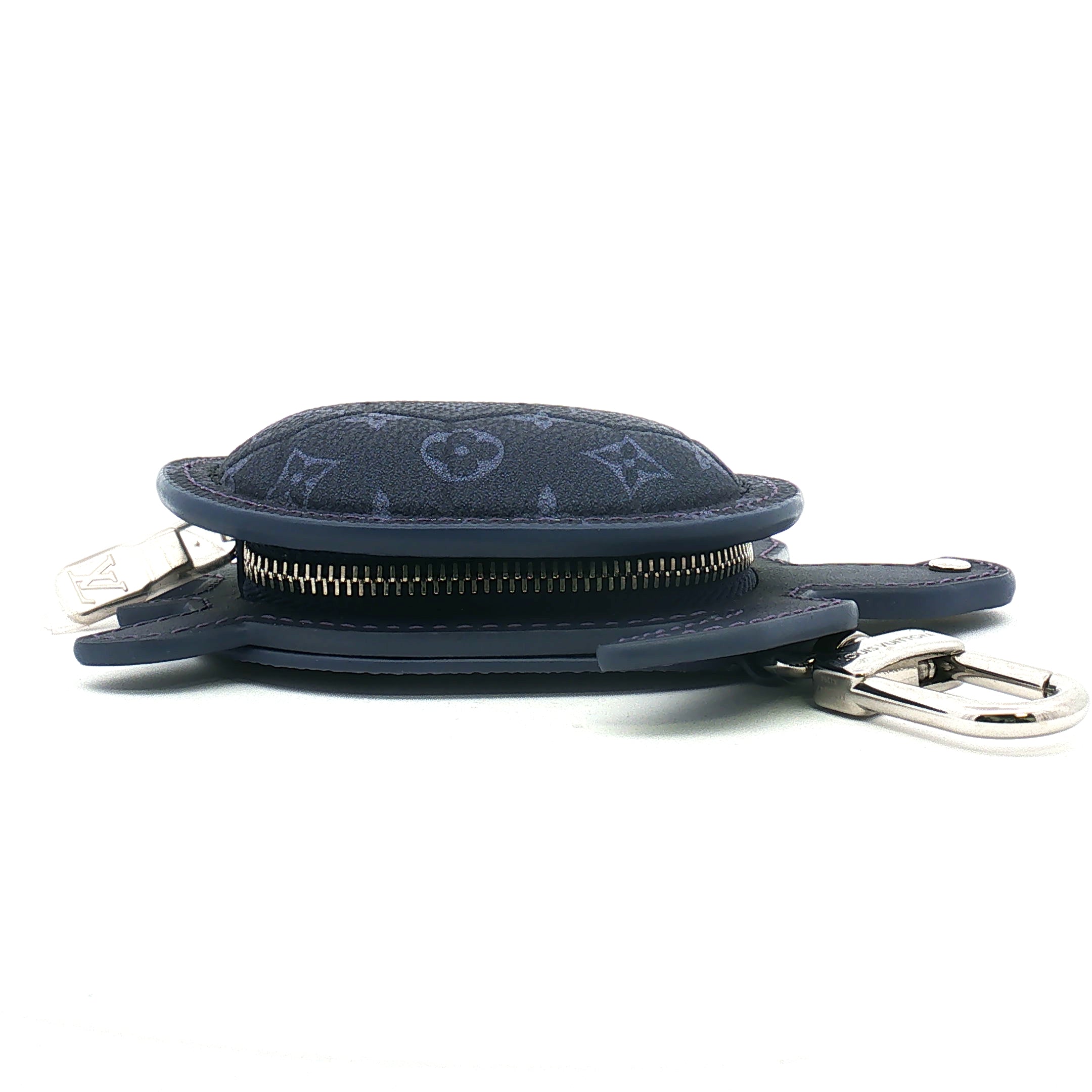 Louis Vuitton navy LV turtle pouch bag charm from Gold & Beyond, featuring a stylish accessories design with branded details.