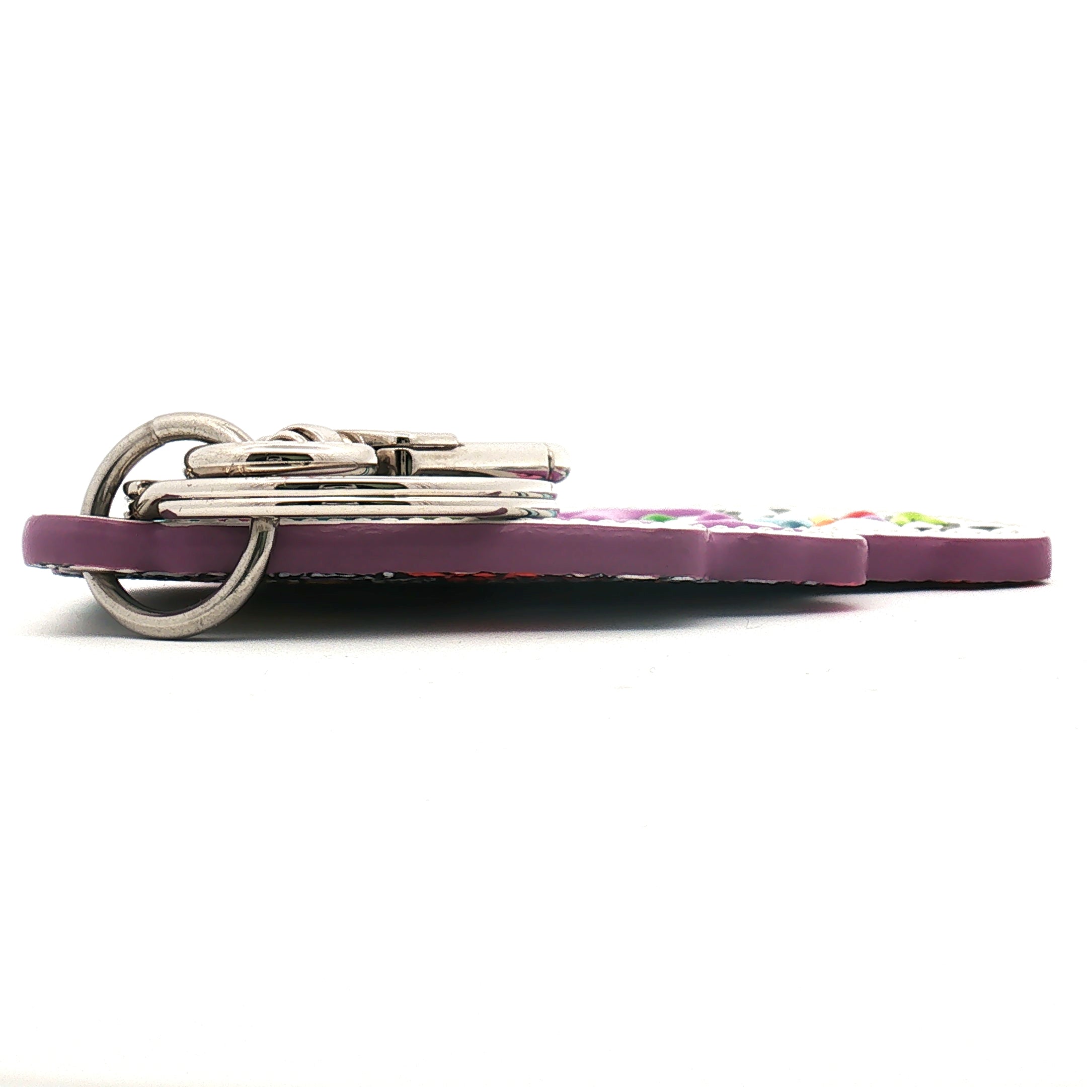 Louis Vuitton Comics bag charm and key ring accessory with colorful cartoon design and gold accents.