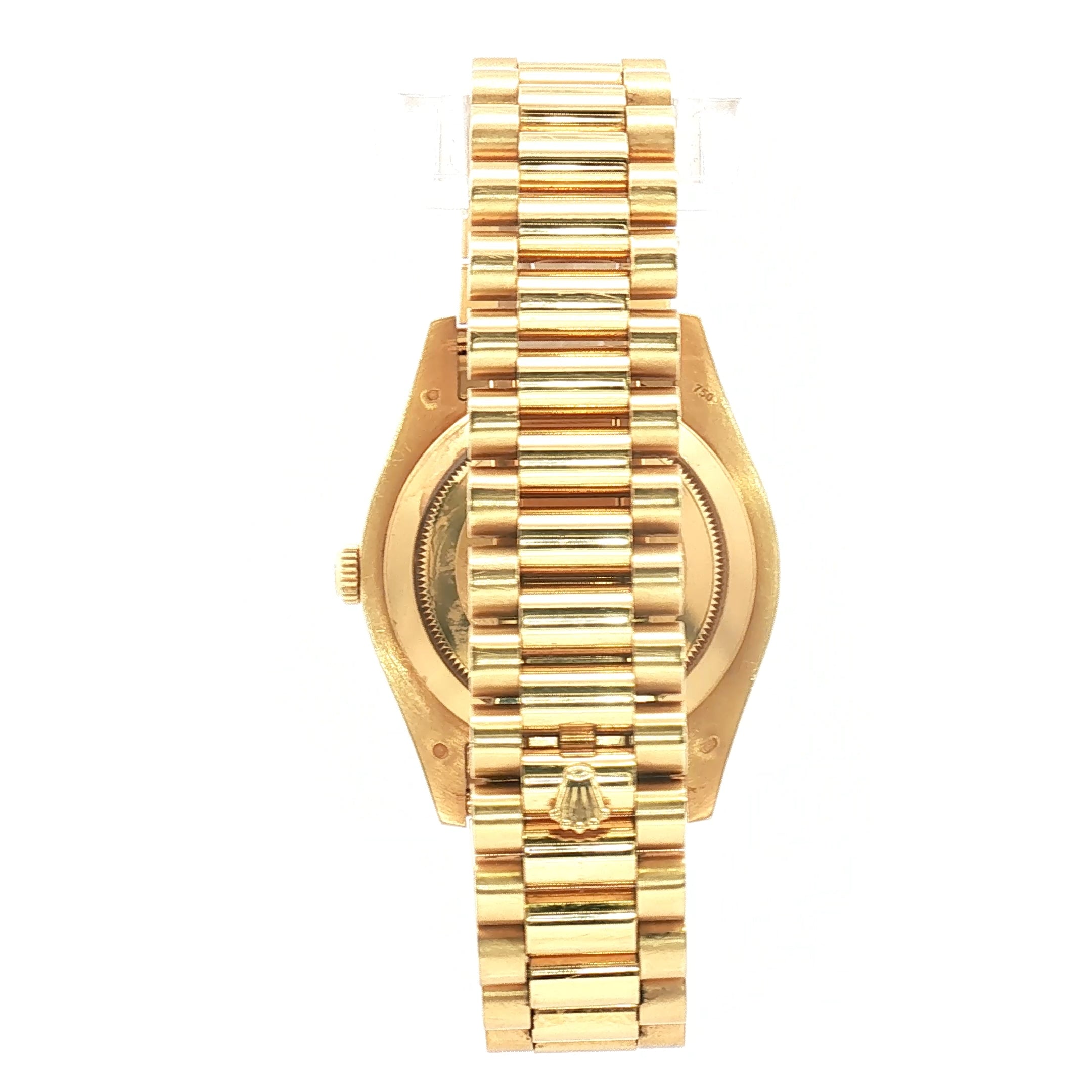 Rolex Day-Date II 41mm Black Diamond Dial 18k Yellow Gold