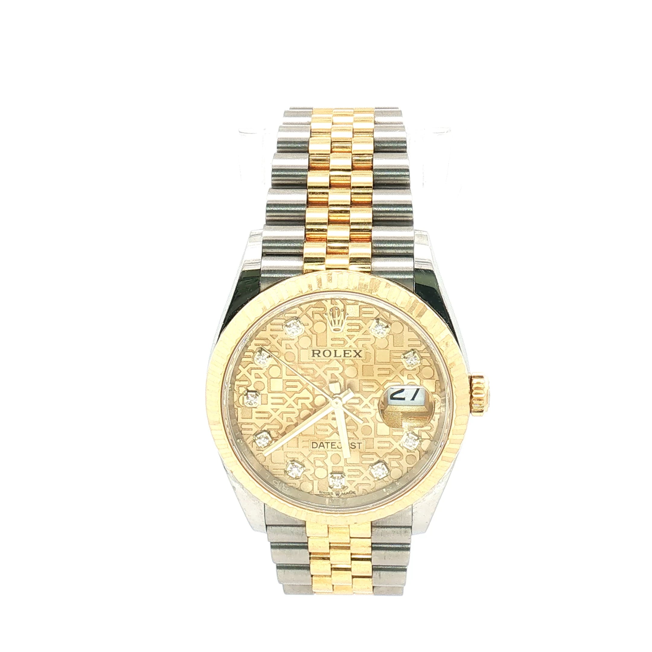 Rolex Datejust 36 Two-Tone Champagne Diamond Dial