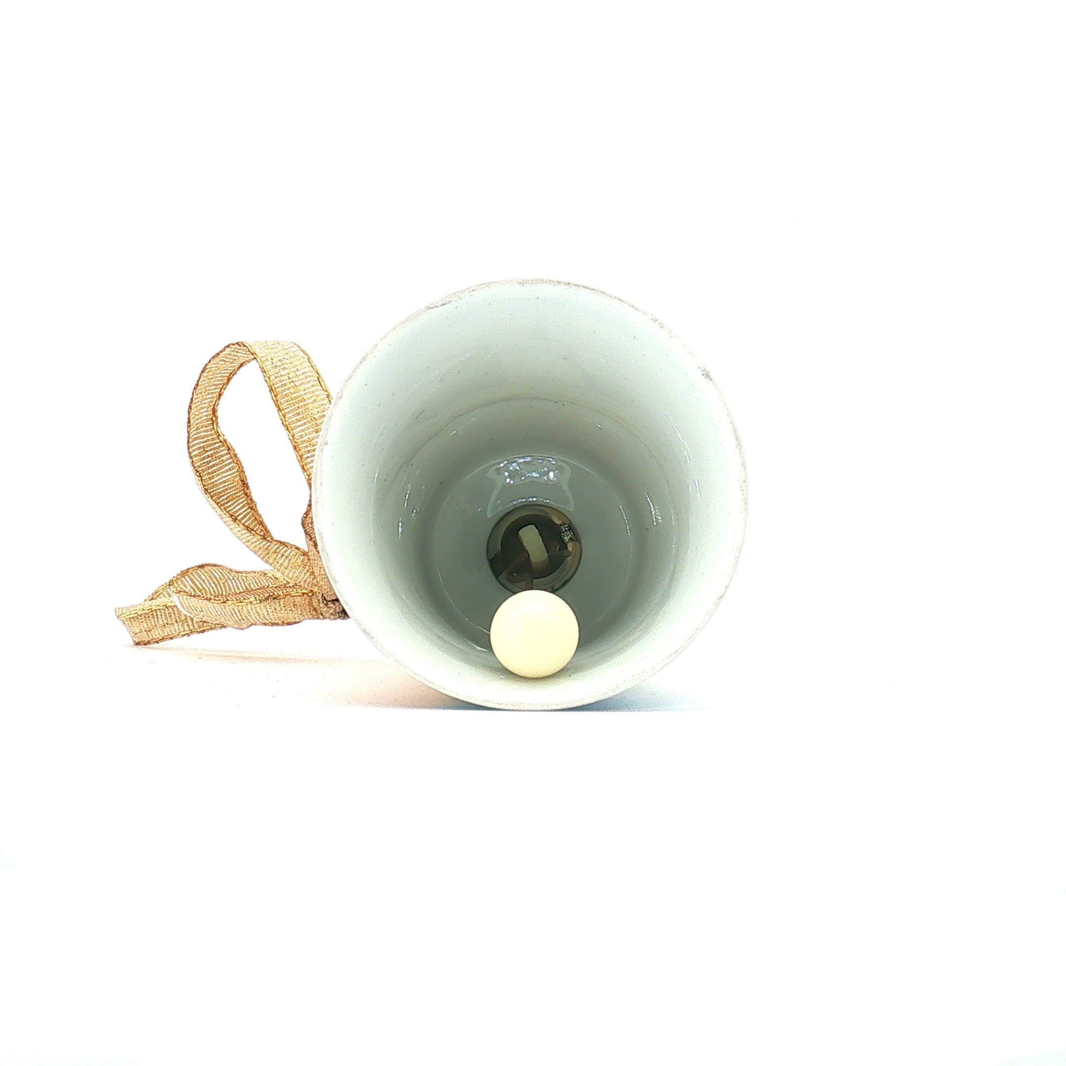 Multicolor porcelain Christmas bell ornament by Bvlgari x Rosenthal, decorative holiday accessory with intricate design.