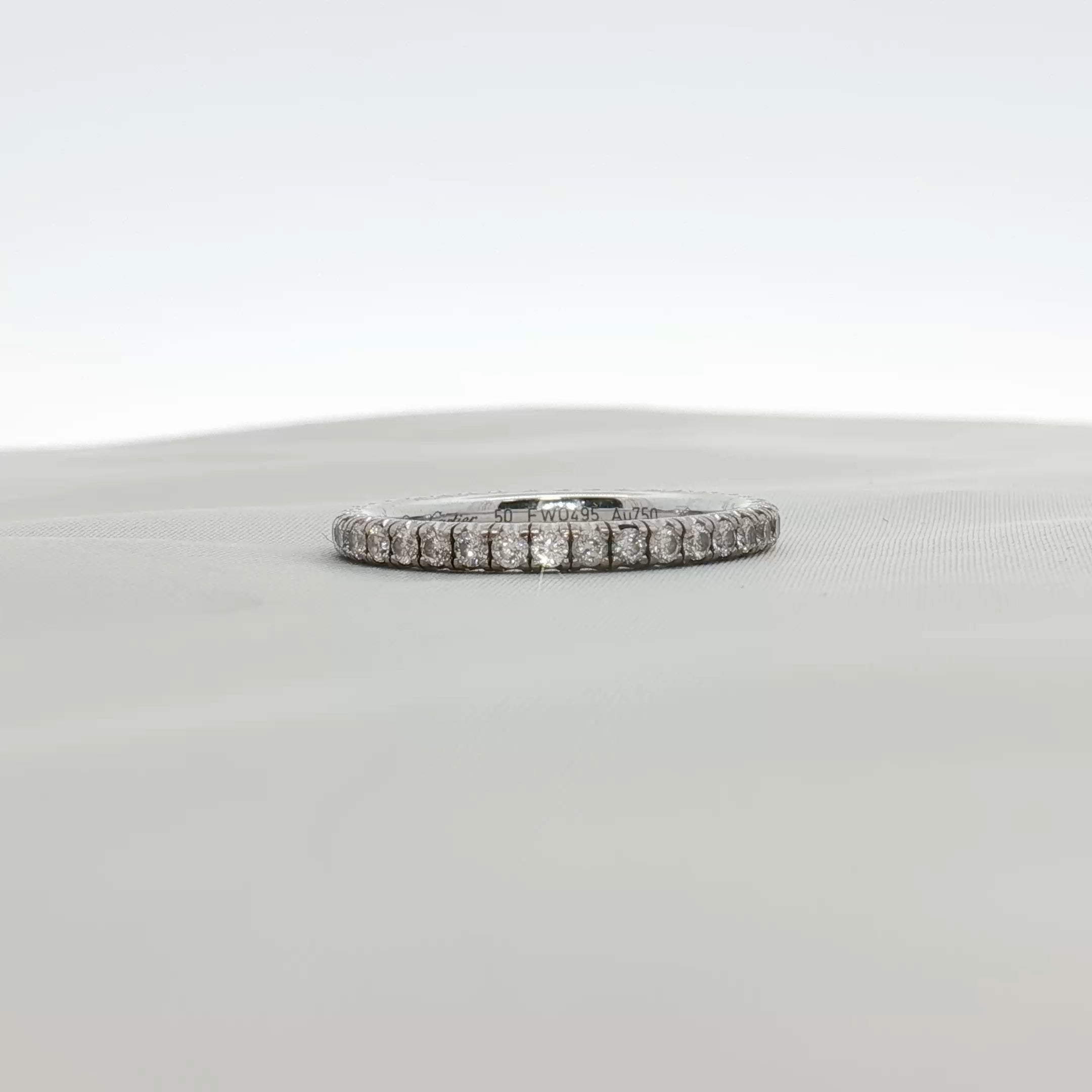 Cartier Love Eternity diamond band ring, gold jewelry with round-cut diamonds, elegant and stylish for special occasions