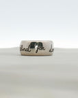 Gucci Blind for Love sterling silver ring with engraved motif band, size 6, displayed on a neutral background.