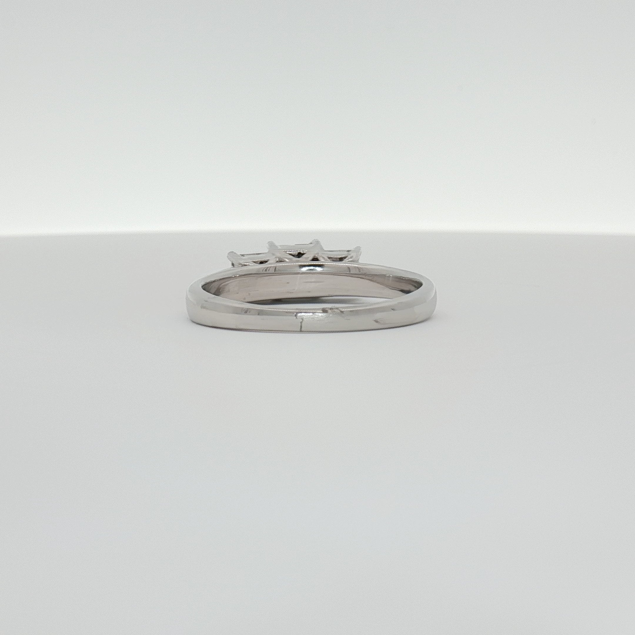 14K white gold diamond engagement ring with a sparkling central diamond and elegant band, from Gold & Beyond jewelry collection.