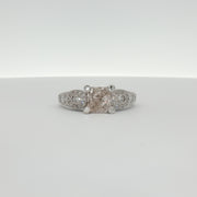 Elegant 18K white gold diamond ring featuring sparkling diamonds, crafted by Gold & Beyond jewelry brand.