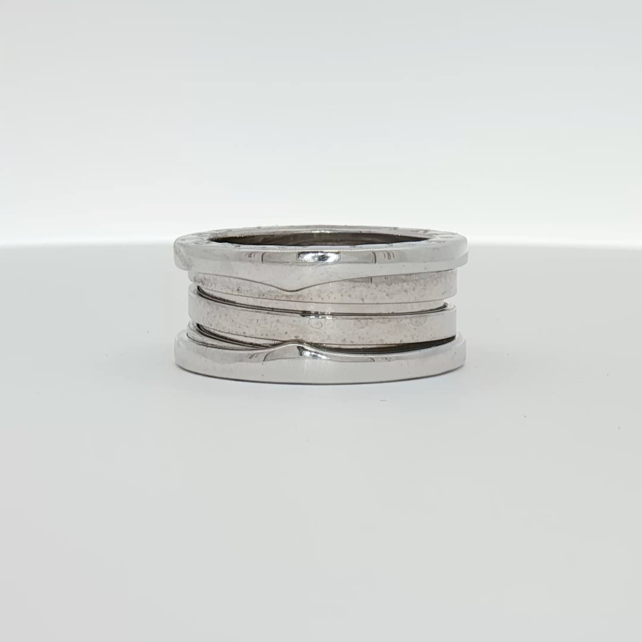 Gold & Beyond Bulgari B.Zero1 ring showcasing a sleek, modern gold jewelry design with smooth curves and polished finish.