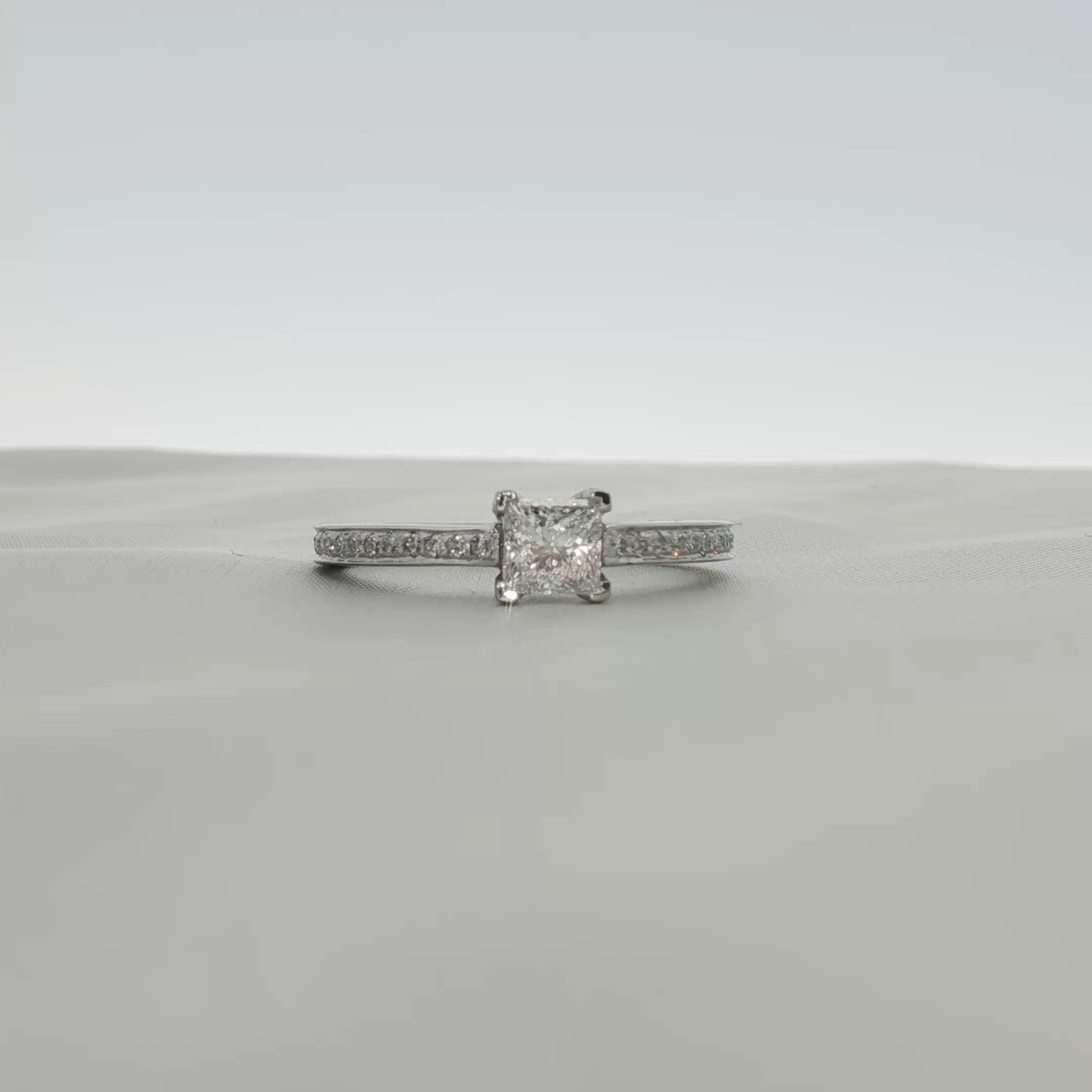 Gold & Beyond Tiffany & Co. Grace Princess Diamond Ring featuring a sparkling diamond set in elegant jewelry design