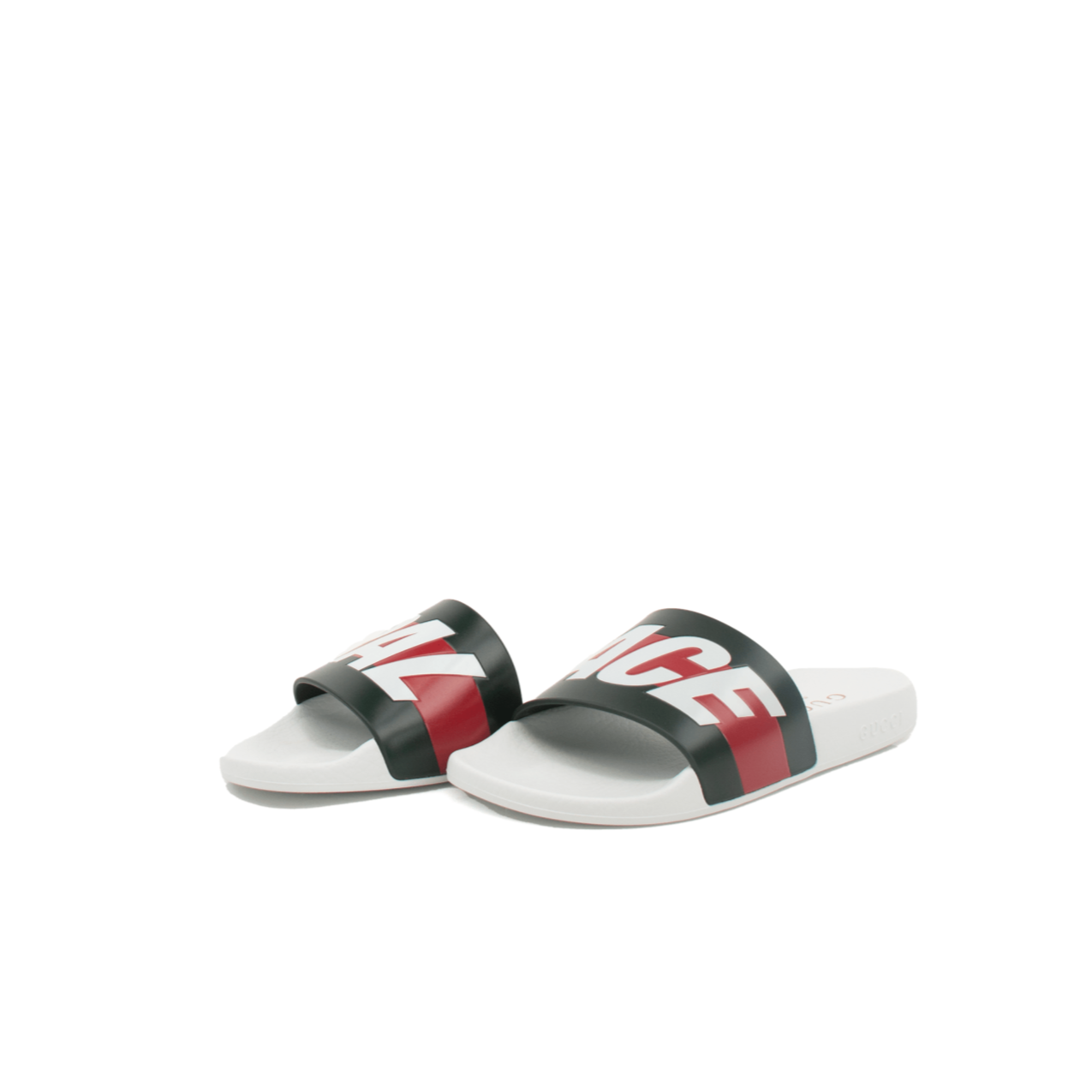 Gold & Beyond Gucci Palace Slides shoes with stylish design and comfortable slip-on style, perfect for casual wear.