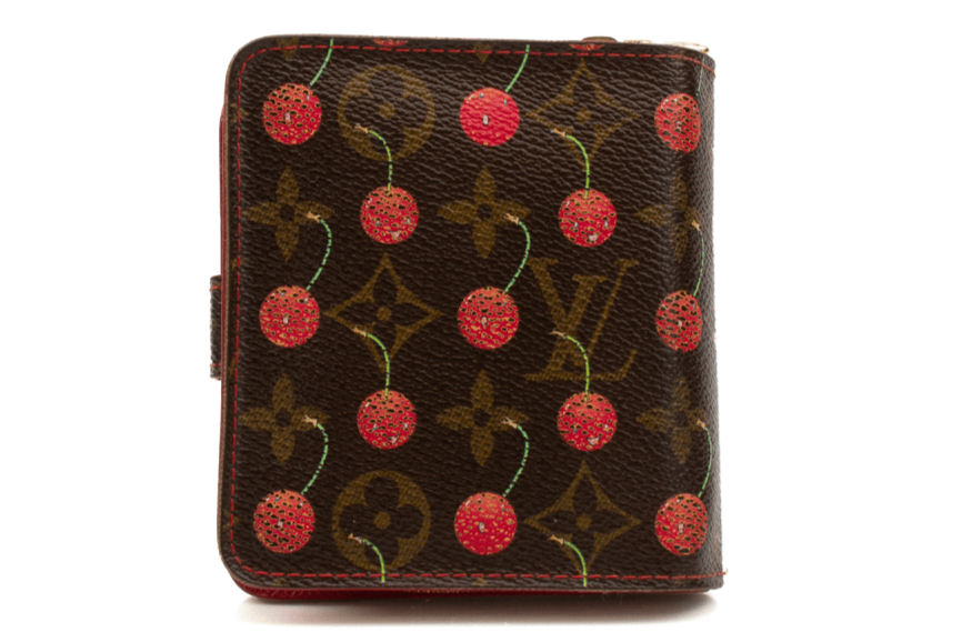 Louis Vuitton Cherry Cerise Zippy Wallet, a luxury leather wallet with a vibrant red color and zip-around closure.