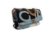 Chanel 19 Silk Flap handbag by Gold & Beyond, featuring a luxurious silk finish and elegant flap design.