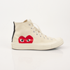 Converse Comme des Garçons Play sneakers in black with signature heart logo, stylish casual shoes by Gold & Beyond