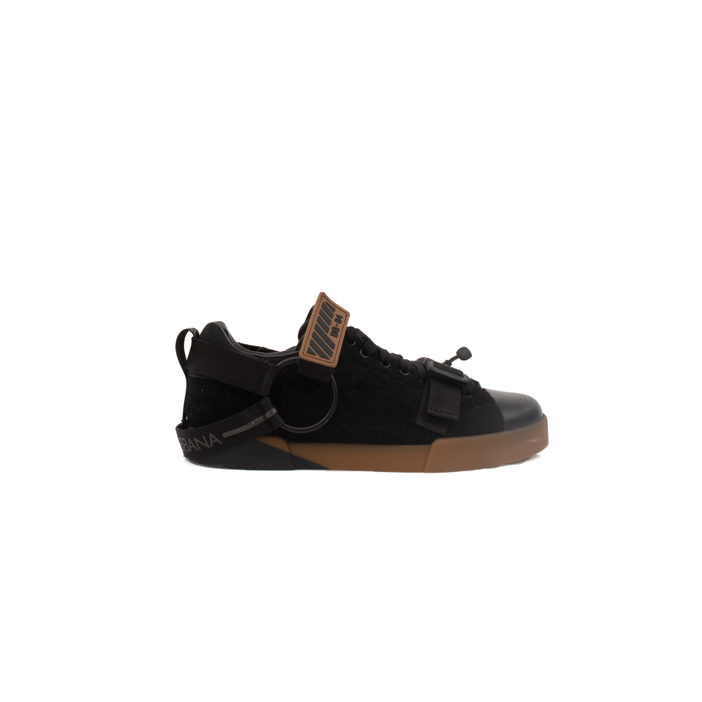 Gold & Beyond Dolce & Gabbana sneakers displayed with stylish design and white laces on a clean background.