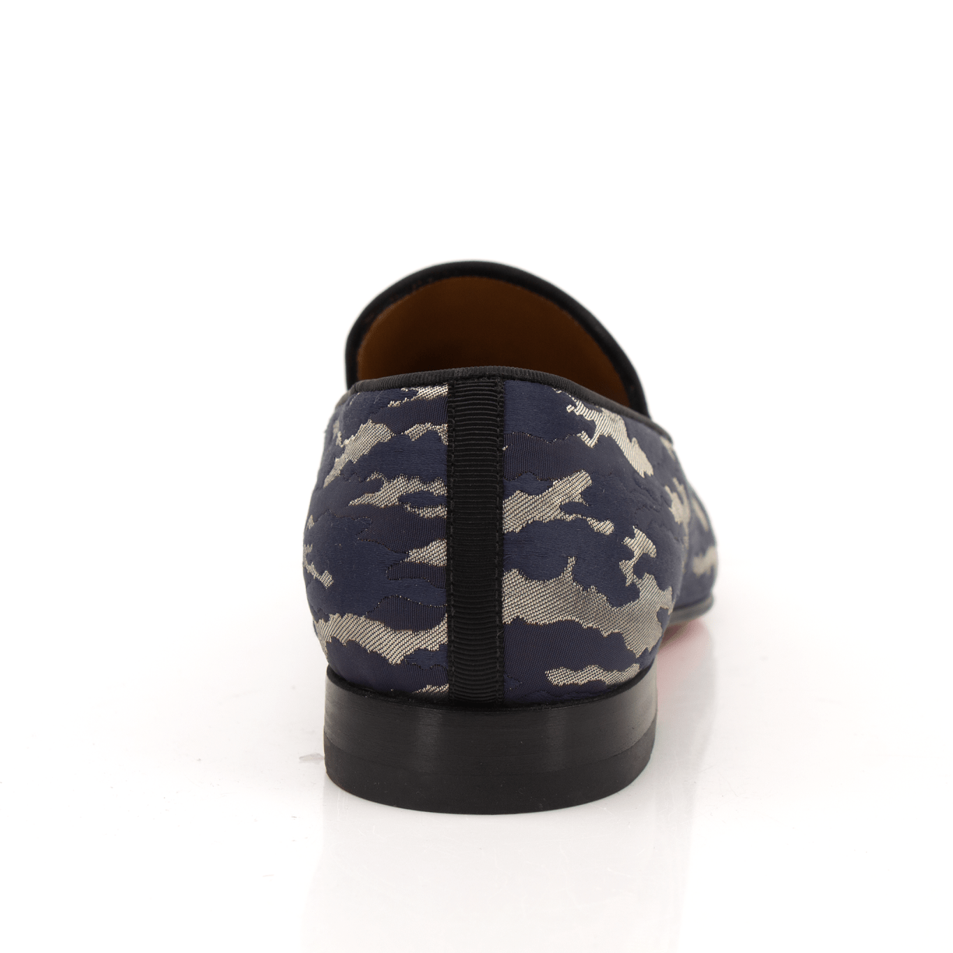 Gold & Beyond Louboutin Rivalion loafers in sleek black leather, showcasing a classic design and elegant silhouette.