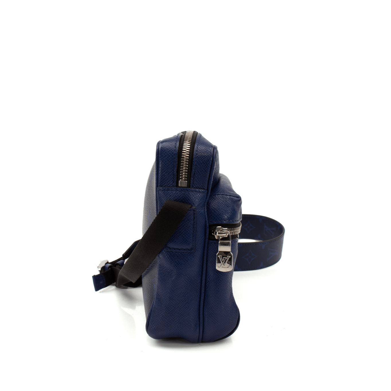 Louis Vuitton Outdoor Bum Bag in black, showcasing adjustable strap and sleek design, ideal for travel and everyday use.
