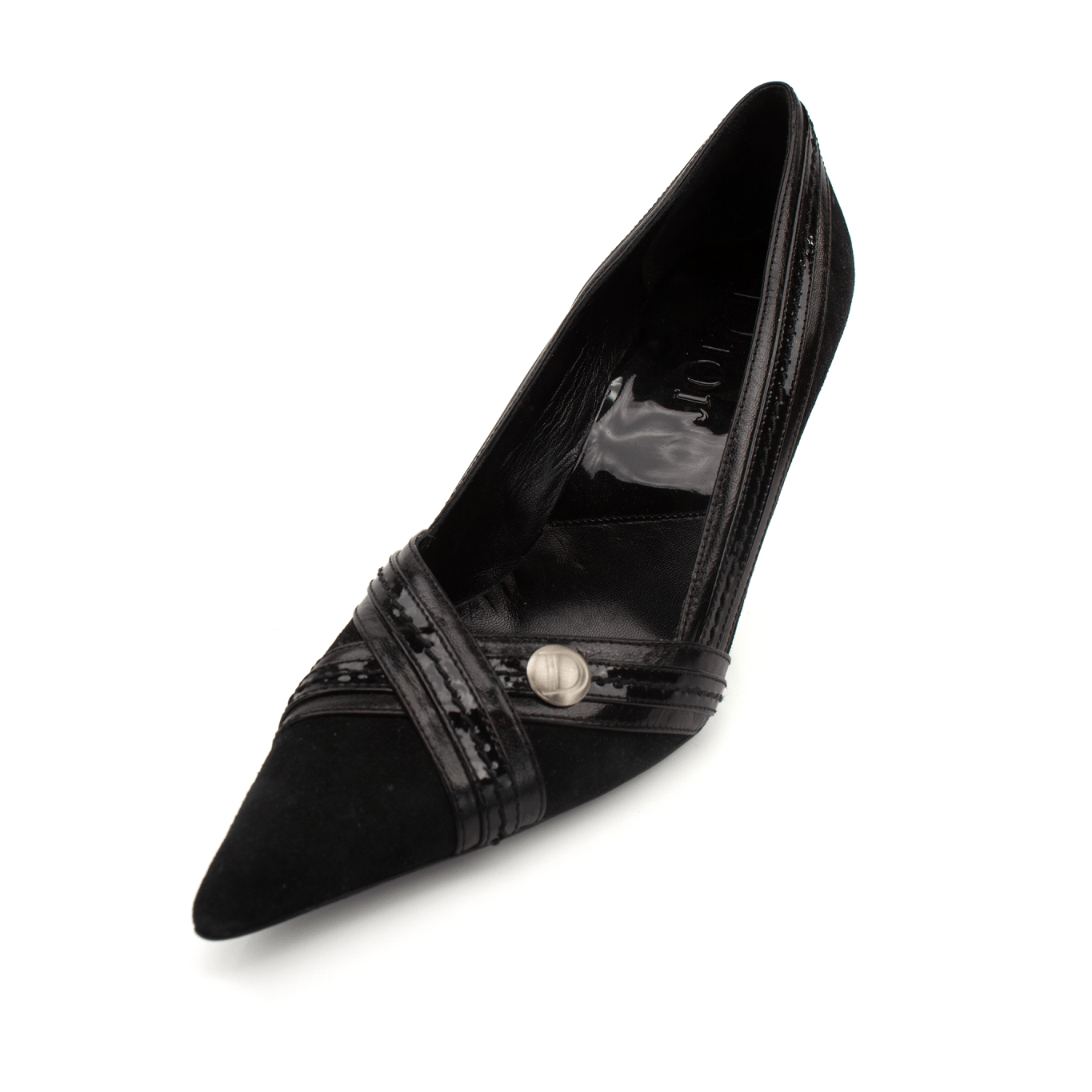 Christian Dior D-Moi high heels with sleek design, pointed toes, and elegant stiletto heels, showcasing luxurious footwear style.