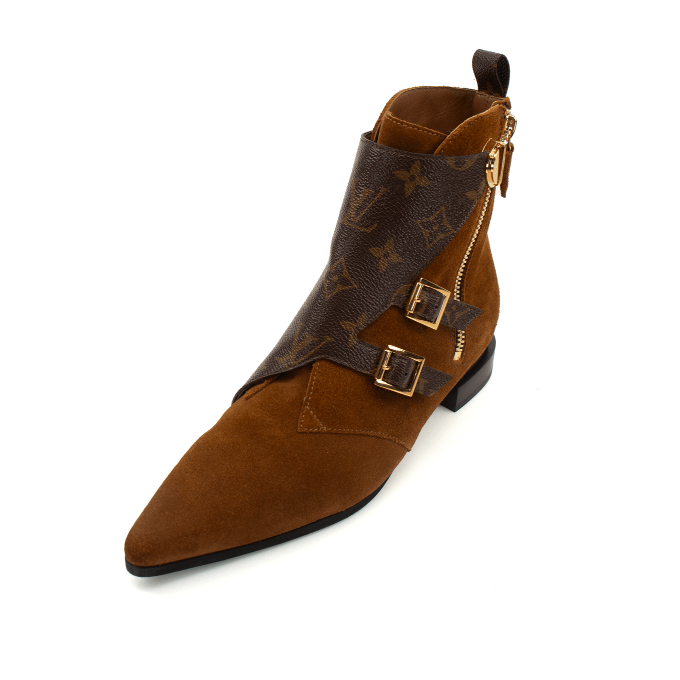 Louis Vuitton Jumble Boots by Gold & Beyond, stylish shoes with textured leather and unique design details.
