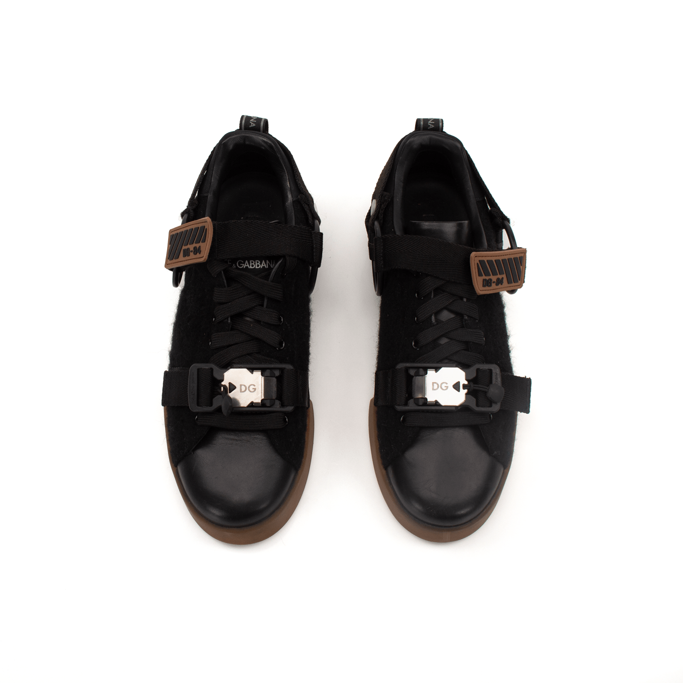 Dolce & Gabbana sneakers by Gold & Beyond featuring stylish design with white and black color accents, casual footwear for men.