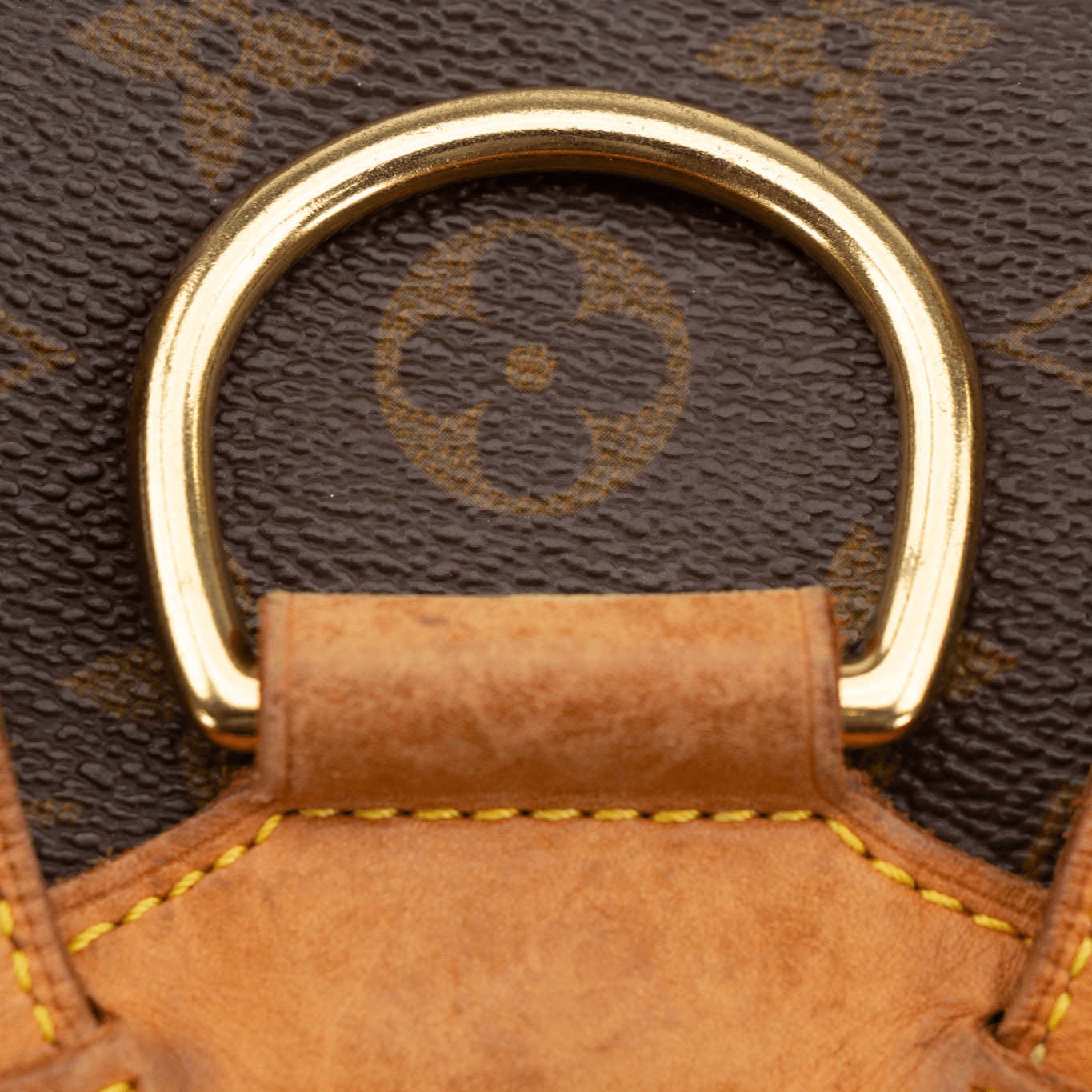 Gold & Beyond Louis Vuitton Montsouris Backpack for travel, featuring signature monogram canvas and adjustable straps.