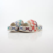 Gucci Mystic White Interlocking G Cutout Platform Sandals