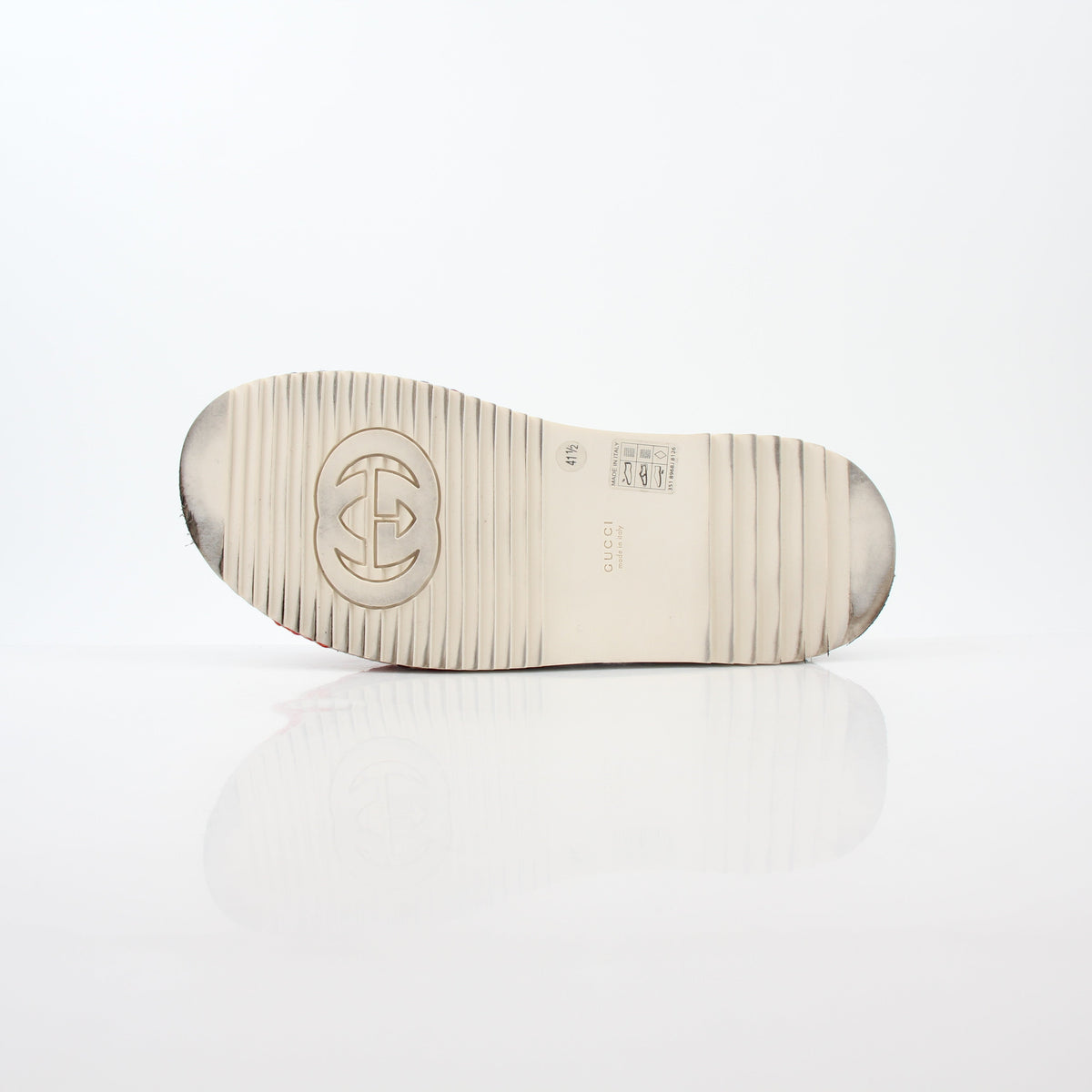Gucci Mystic White Interlocking G Cutout Platform Sandals
