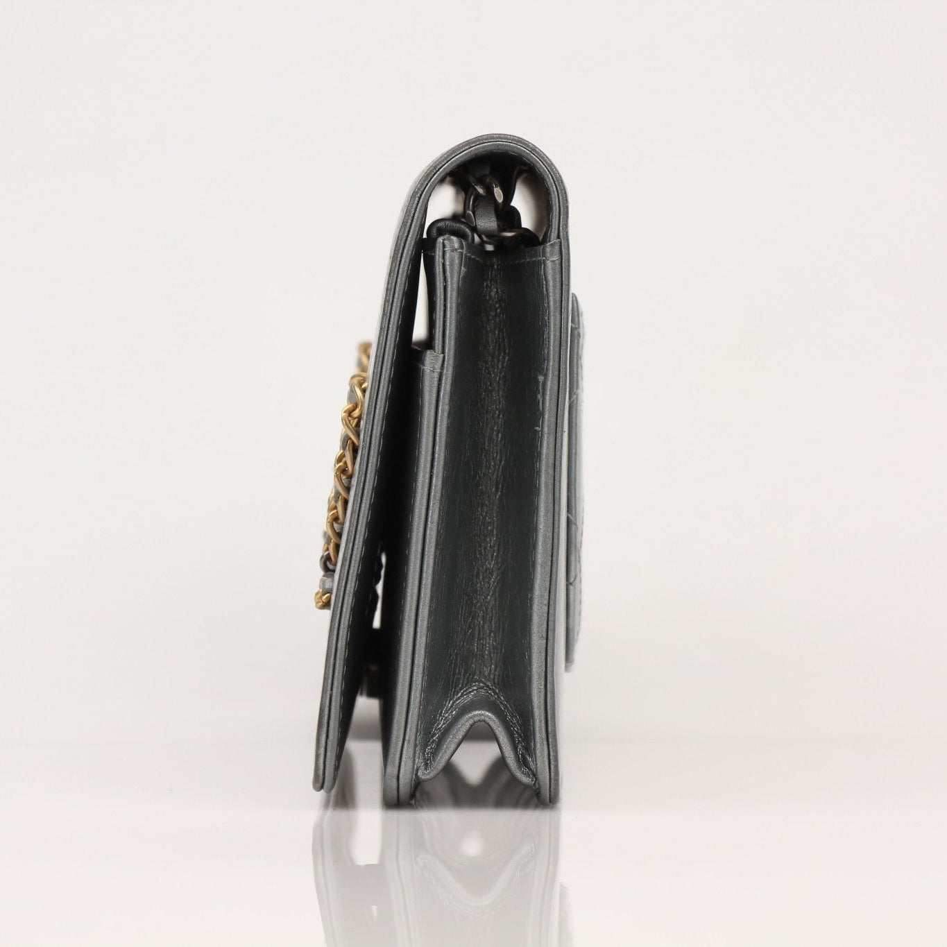 Gold & Beyond Chanel 20s Signature Wallet on Chain handbag with quilted leather and gold chain strap.