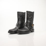 Louis Vuitton Women’s Monogram Embossed Biker Boots