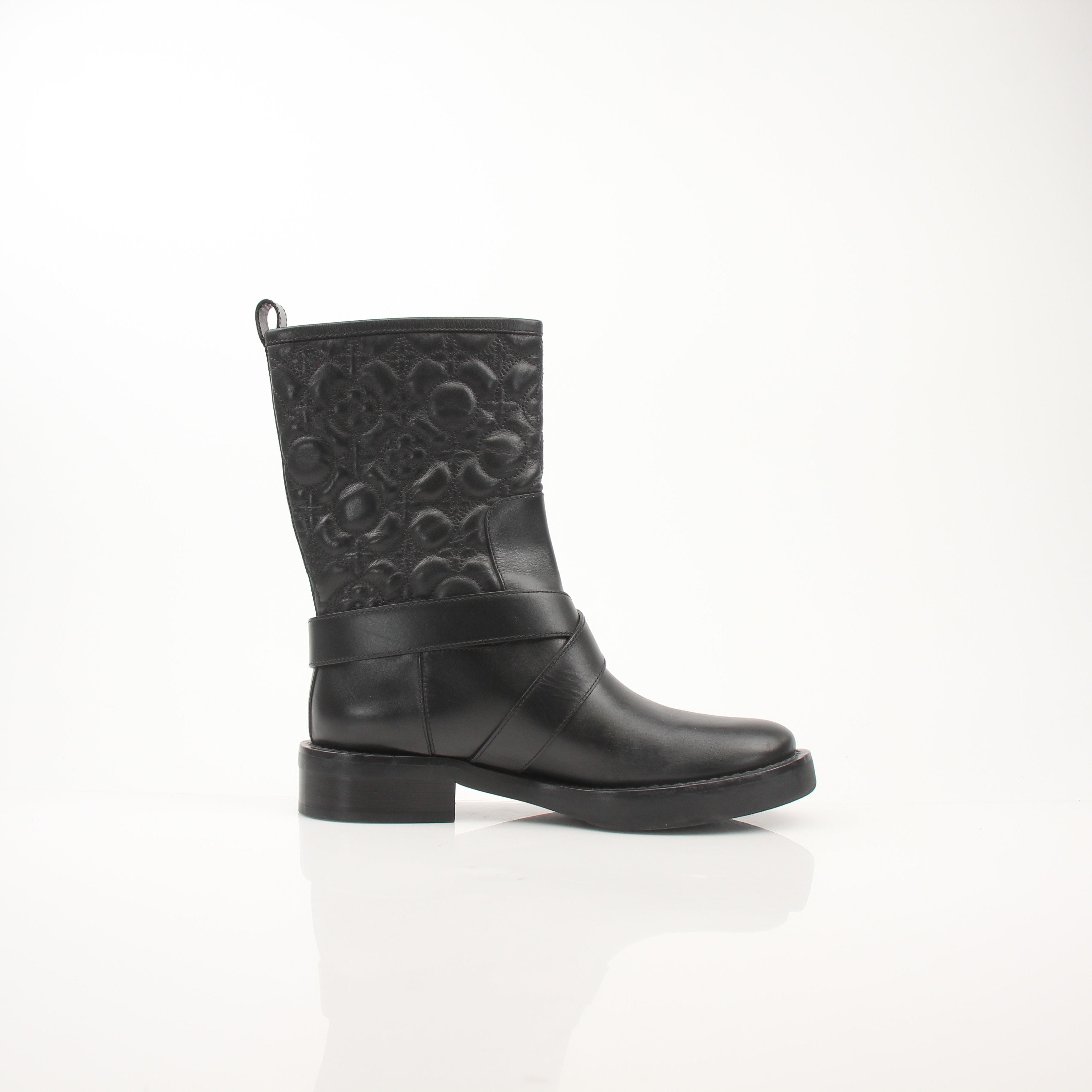 Louis Vuitton Women’s Monogram Embossed Biker Boots