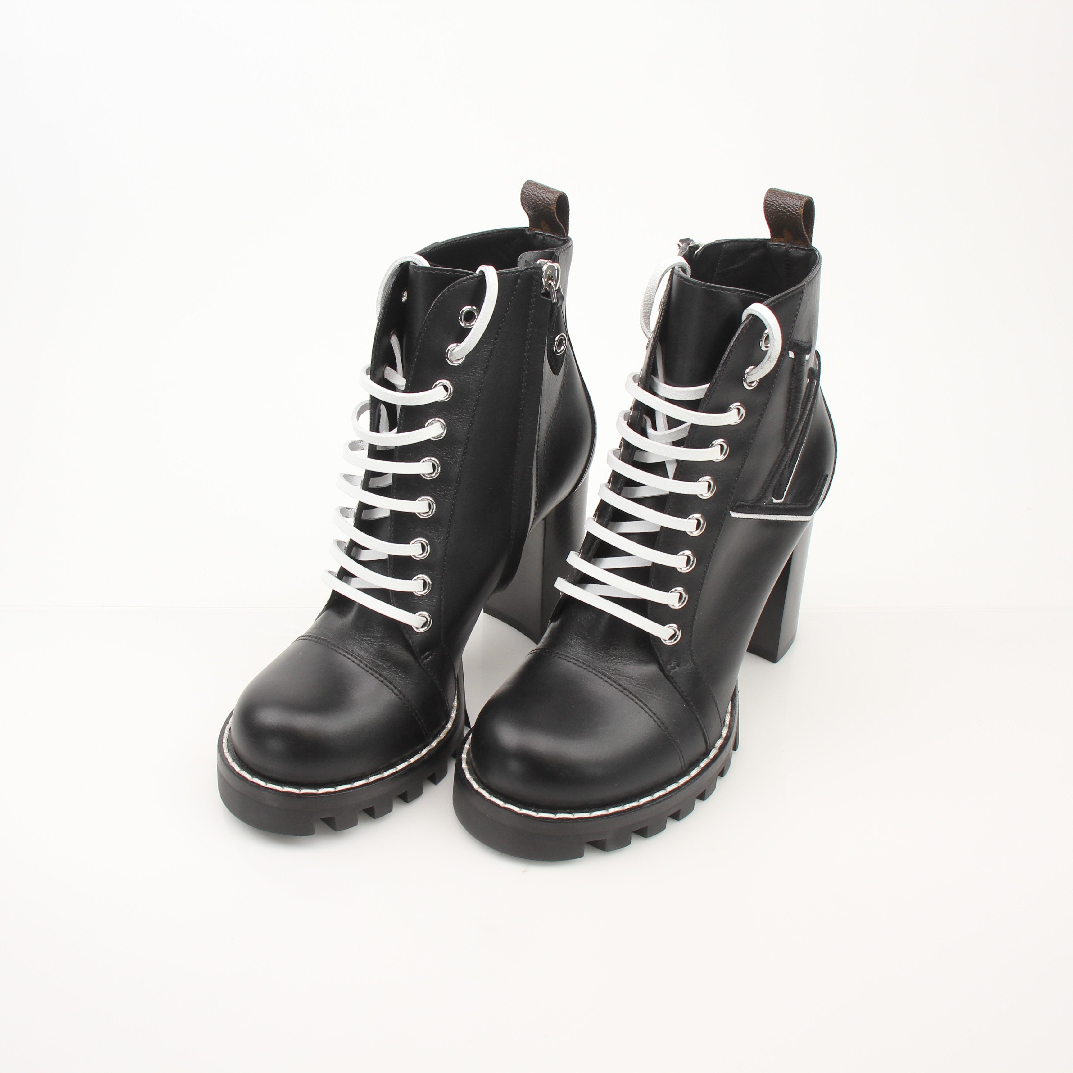 Louis Vuitton Women’s Embroidered LV Star Trail Ankle Boots