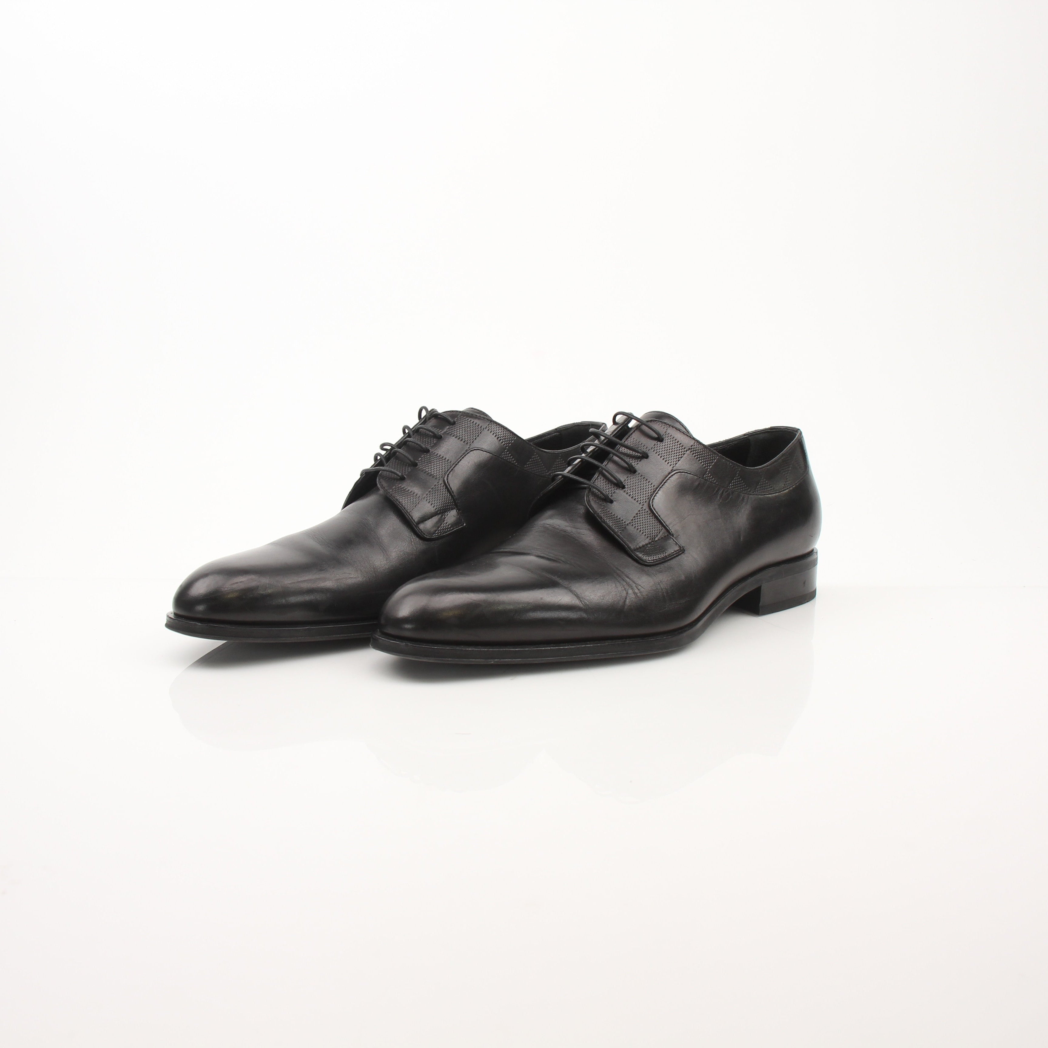 Louis Vuitton Men’s Damier Pattern Leather Oxford Shoes