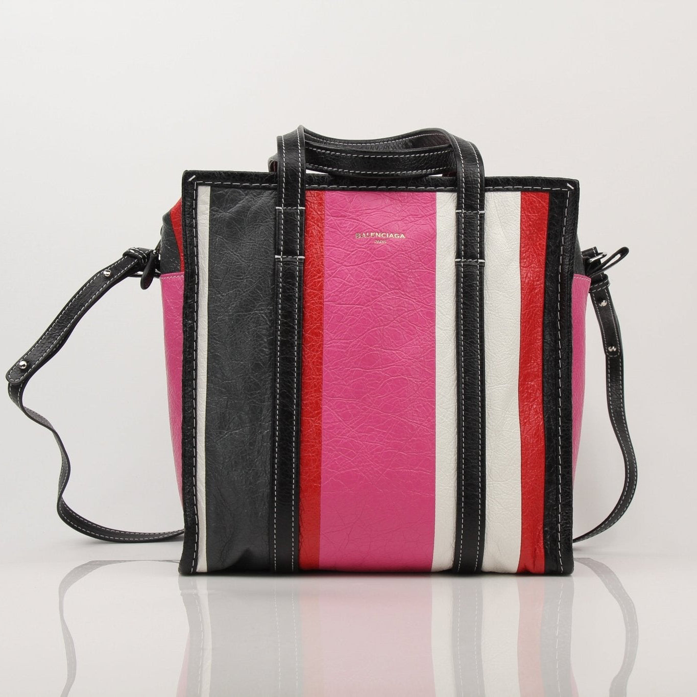 Gold & Beyond Balenciaga Agnes Bazar Papier tote travel bag with structured design and sturdy handles, ideal for travel essentials.